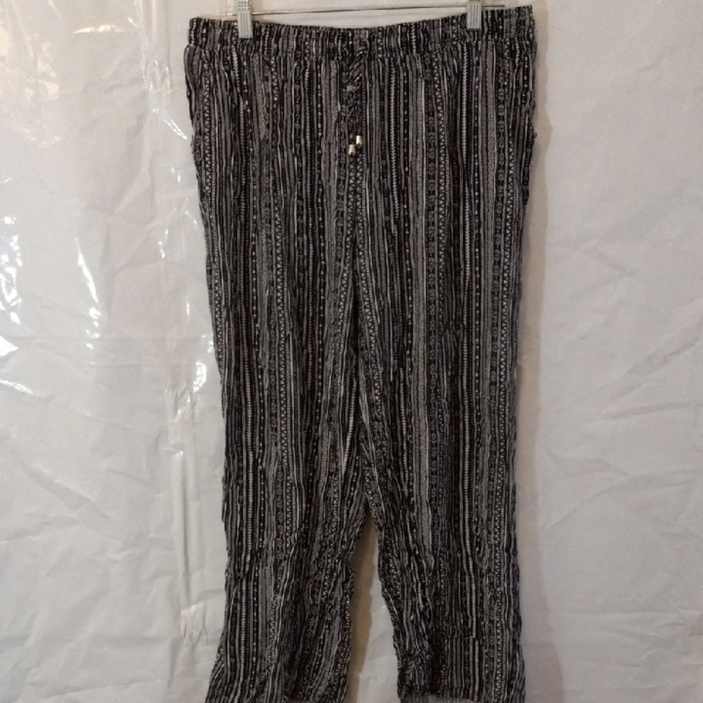 Size XL Maternity. Black and White Striped Pajama Pants By Love Wish Maternity